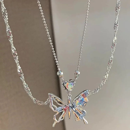 Crystal Butterfly Necklace