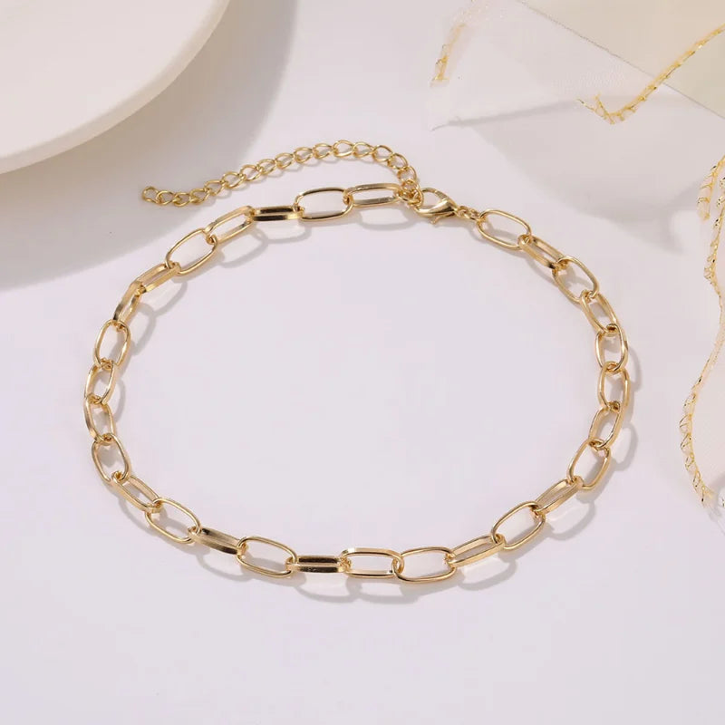 Gold Color Stainless Steel Thick Chain Necklace